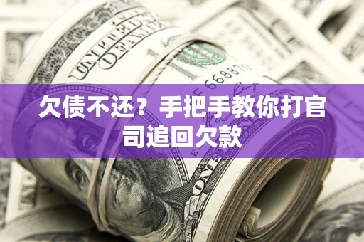 武汉欠债不还？手把手教你打官司追回欠款
