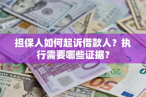 武汉担保人如何起诉借款人？执行需要哪些证据？