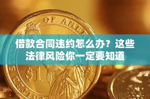 武汉借款合同违约怎么办？这些法律风险你一定要知道