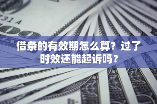 武汉借条的有效期怎么算？过了时效还能起诉吗？