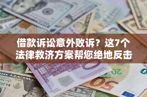 武汉借款诉讼意外败诉？这7个法律救济方案帮您绝地反击！