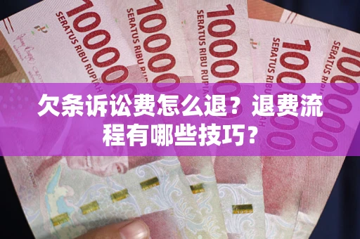 武汉欠条诉讼费怎么退？退费流程有哪些技巧？