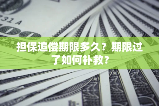 武汉担保追偿期限多久？期限过了如何补救？
