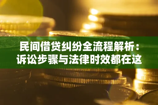 武汉民间借贷纠纷全流程解析：诉讼步骤与法律时效都在这儿了