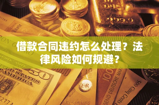 武汉借款合同违约怎么处理？法律风险如何规避？