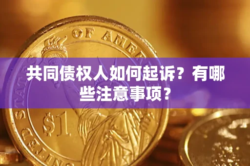 武汉共同债权人如何起诉？有哪些注意事项？