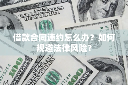 武汉借款合同违约怎么办？如何规避法律风险？